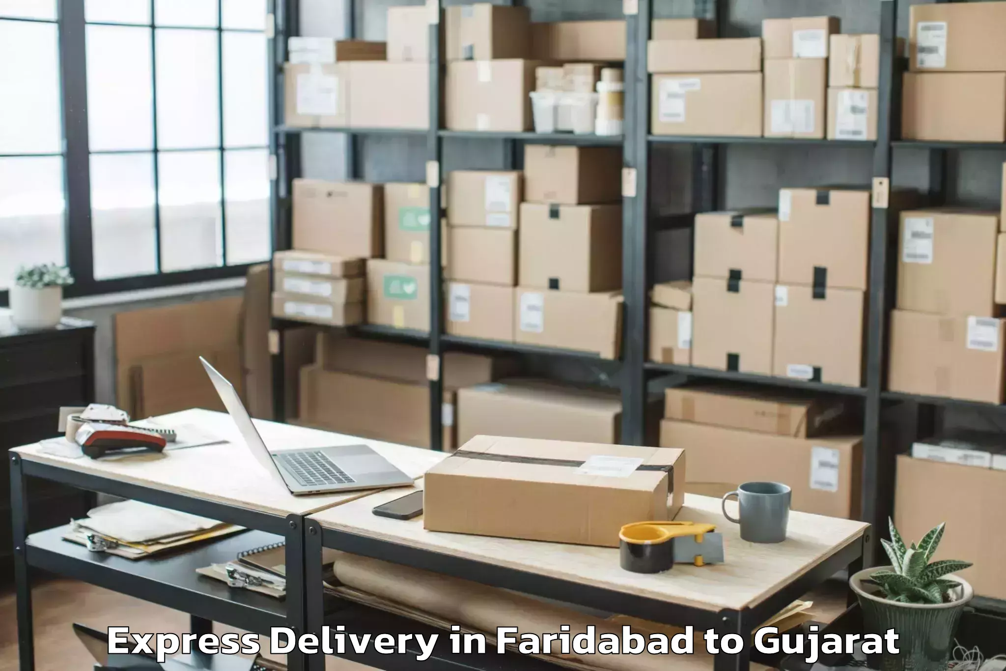 Book Your Faridabad to Indus University Ahmedabad Express Delivery Today